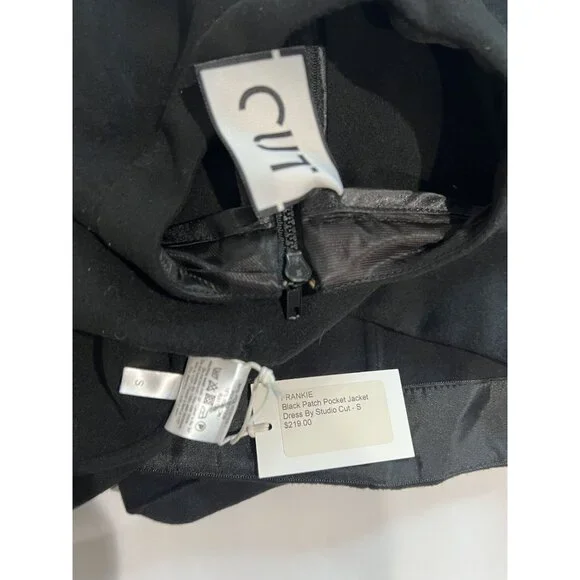 Studio Cut Patch Pocket Jacket Dress in Black - Picture 3 of 3